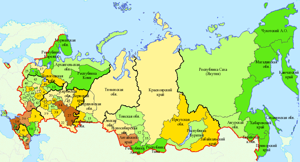 Карта сельского хозяйства россии