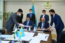 Подписание соглашения акимат Туркестанской области, АО «Узагротехсаноатхолдинг» и компания «Orbis Kazakhstan»